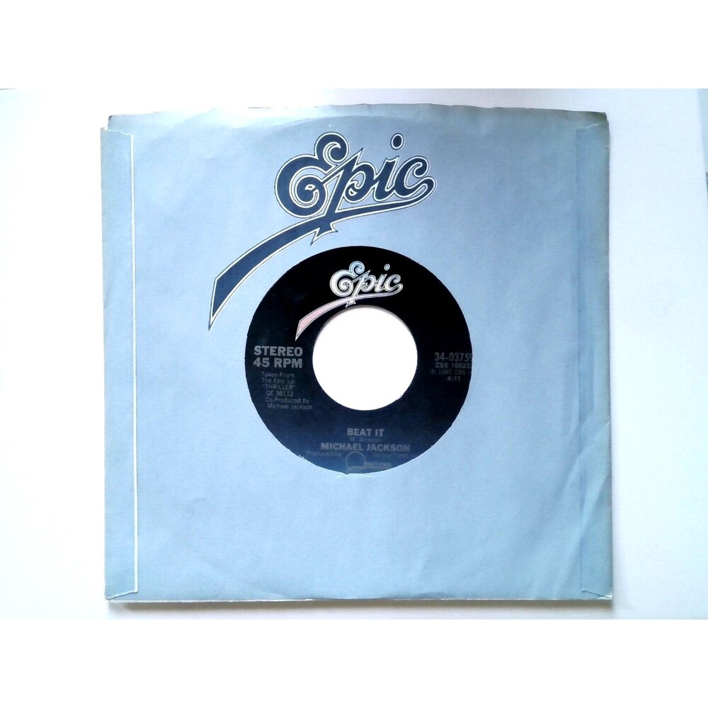 Michael Jackson – Beat It 7" Single Record 1983 Epic Pop Rock 45 RPM